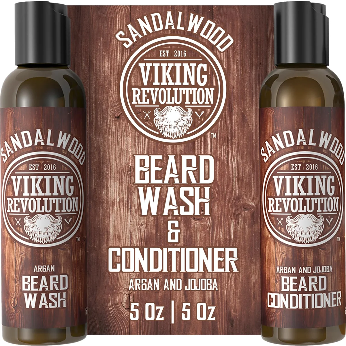 Viking Revolution Beard Wash & Beard Conditioner Set w/Argan & Jojoba Oils Review