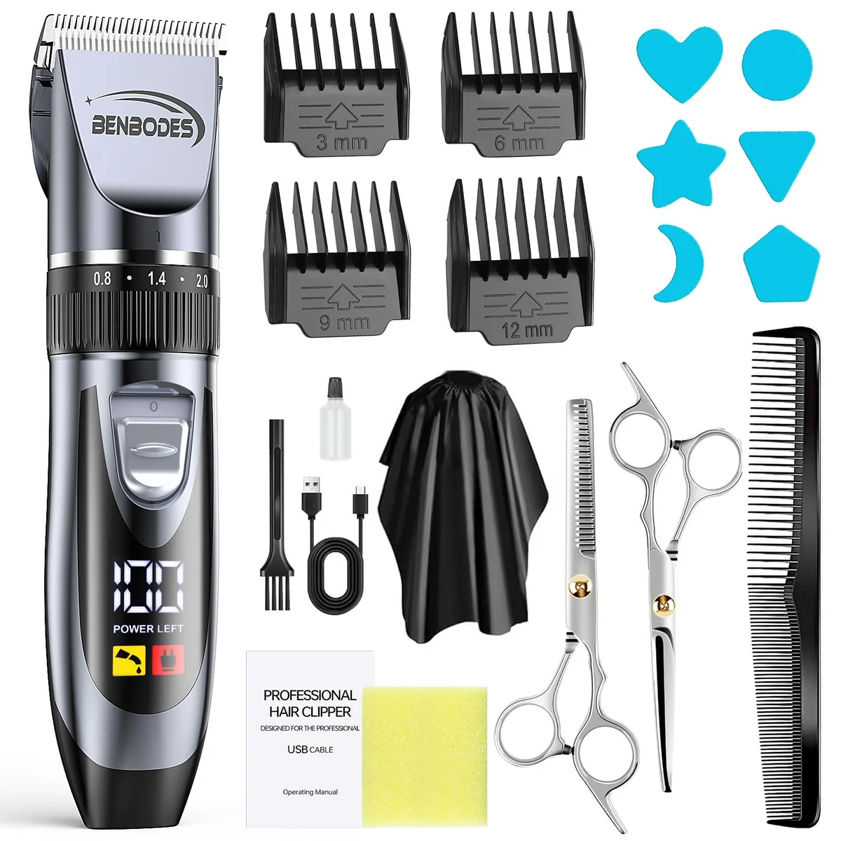 Benbodes Hair Clippers & Beard Trimmer Grooming Kit for Men，Professional Hair Cutting kit Review